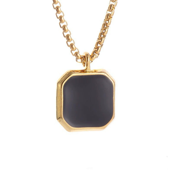 Wholesale Geometric Titanium Steel Necklace Jewelry Suitable For Women And Men With Electroplating Process