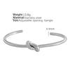 Wholesale Geometric 316L Stainless Steel Open Cshaped Bracelet With French Retro Style And Electroplating Process