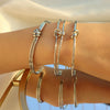 Wholesale Geometric 316L Stainless Steel Open Cshaped Bracelet With French Retro Style And Electroplating Process