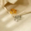 Wholesale Geometric Titanium Steel Polished Open Ring Plated With 18K Gold For Women