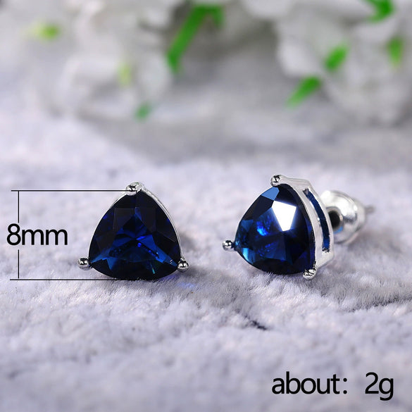 Wholesale Geometric Triangle Copper Zircon Earrings For Women
