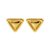 Wholesale Geometric Triangular Colorblocked 18K Goldplated Stainless Steel Earrings For Women