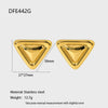 Wholesale Geometric Triangular Colorblocked 18K Goldplated Stainless Steel Earrings For Women