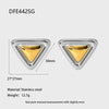 Wholesale Geometric Triangular Colorblocked 18K Goldplated Stainless Steel Earrings For Women