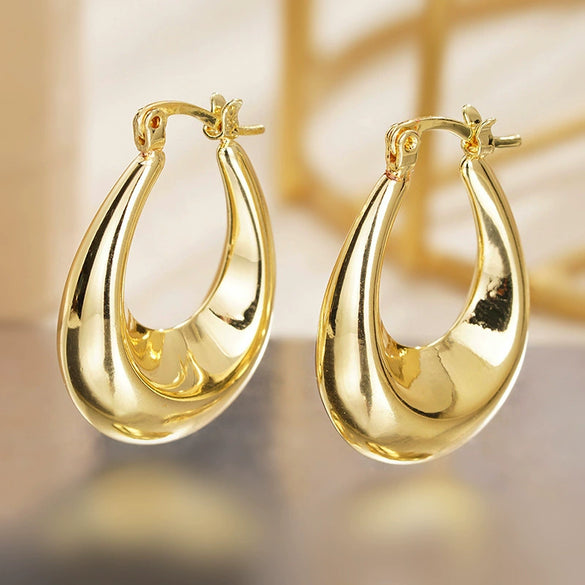 Wholesale Geometric Triangular Copper Earrings With Electroplating For Women