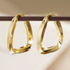 Wholesale Geometric Triangular Copper Earrings With Electroplating For Women