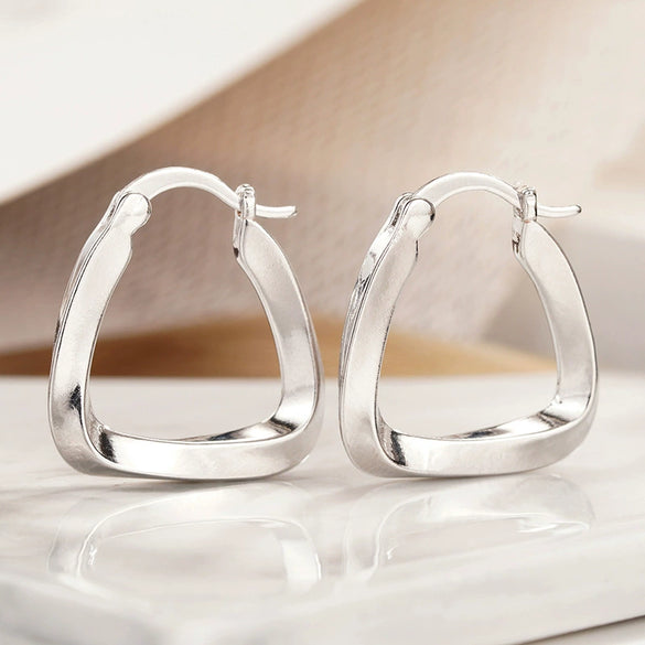 Wholesale Geometric Triangular Copper Earrings With Electroplating For Women