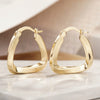 Wholesale Geometric Triangular Copper Earrings With Electroplating For Women