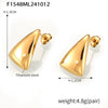 Wholesale Geometric Triangular Titanium Steel Earrings With Electroplating For Women