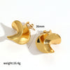 Wholesale Geometric Twist Irregular Stainless Steel Ladies Earrings With Electroplating And Personality Design