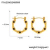 Wholesale Geometric U Shaped Oil Drop Titanium Steel Women's Earrings 18K Gold Plated Pvd