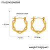 Wholesale Geometric U Shaped Oil Drop Titanium Steel Women's Earrings 18K Gold Plated Pvd