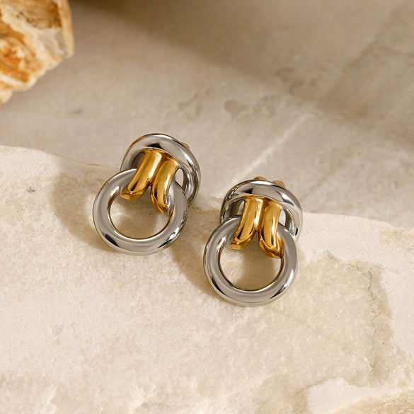 Wholesale Geometric Ushape Stainless Steel Electroplated Earrings For Women