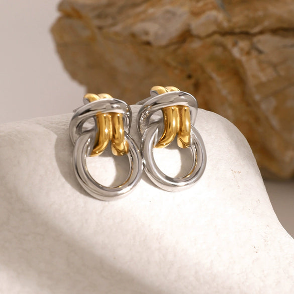 Wholesale Geometric Ushape Stainless Steel Electroplated Earrings For Women