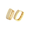 Wholesale Geometric Ushaped Micro Inlaid Zircon S925 Silver Electroplated Ear Buckle Jewelry For Women