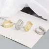 Wholesale Geometric Ushaped Micro Inlaid Zircon S925 Silver Electroplated Ear Buckle Jewelry For Women