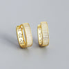 Wholesale Geometric Ushaped Micro Inlaid Zircon S925 Silver Electroplated Ear Buckle Jewelry For Women