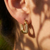 Wholesale Geometric Ushaped Stainless Steel Zircon Inlaid Electroplated Earrings For Women