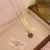 Wholesale Geometric Vintage Plants And Flowers Oil Drop Rose Pendant Necklace Made Of Titanium Steel