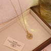 Wholesale Geometric Vintage Plants And Flowers Oil Drop Rose Pendant Necklace Made Of Titanium Steel