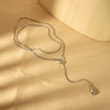 Wholesale Geometric Water Drop Pullout Stainless Steel And Titanium Steel Necklace 18K Gold Electroplated Jewelry For Women