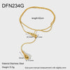 Wholesale Geometric Water Drop Pullout Stainless Steel And Titanium Steel Necklace 18K Gold Electroplated Jewelry For Women