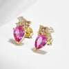 Wholesale Geometric Water Drop Zircon Sterling Silver Earrings For Women With Diamond Treatment