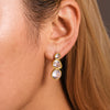 Wholesale Geometric Water Drops Inlaid Zircon 316L Stainless Steel Earrings 18K Gold Antiallergy Electroplated For Women