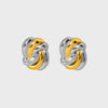 Wholesale Geometric Wave 18K Gold Plated Stainless Steel Earrings For Women