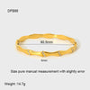 Wholesale Geometric Wavepattern 18K Gold Electroplated Stainless Steel Bracelet For Women