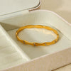 Wholesale Geometric Wavepattern 18K Gold Electroplated Stainless Steel Bracelet For Women