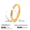 Wholesale Geometric White Zircon Stainless Steel Electroplated Ring Jewelry For Women
