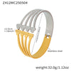 Wholesale Geometric Wide Hollow Stainless Steel Bracelet With 18K Gold Plated Electroplating
