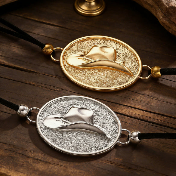 Wholesale Geometric Zinc Alloy Electroplated Cowboy Hat Necklace For Unisex