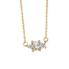 Wholesale Geometric Zircon Gold Plated Brass Necklace For Women With Cross Chain