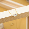 Wholesale Geometric Zircon Gold Plated Brass Necklace For Women With Cross Chain