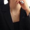 Wholesale Geometric Zircon Gold Plated Brass Necklace For Women With Cross Chain