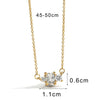 Wholesale Geometric Zircon Gold Plated Brass Necklace For Women With Cross Chain