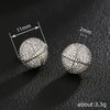 Wholesale Geometric Zircon Inlay Copper Earrings Unisex Fashion