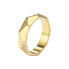 Wholesale Geometric Zircon Micropaved Titanium Steel Ring For Women And Couples