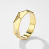 Wholesale Geometric Zircon Micropaved Titanium Steel Ring For Women And Couples