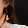 Wholesale Geometric Zircon Pearl Gold Electroplated Women's Ear Hook Earrings