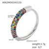 Wholesale Geometric Zircon Ring Stainless Steel 18K Gold Plated Jewelry For Women
