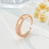 Wholesale Geometric Zircon Star Open Ring For Women Copper Retro Creative Fashion