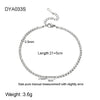 Wholesale Geometric Zirconencrusted Goldplated Stainless Steel Anklet For Women