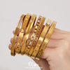 Wholesale Geometric Zirconinlaid Stainless Steel 18K Gold Plated Bracelet Set Accessories