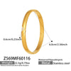 Wholesale Geometric Zirconinlaid Stainless Steel 18K Gold Plated Bracelet Set Accessories