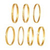 Wholesale Geometric Zirconinlaid Stainless Steel 18K Gold Plated Bracelet Set Accessories