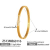 Wholesale Geometric Zirconinlaid Stainless Steel 18K Gold Plated Bracelet Set Accessories