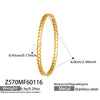 Wholesale Geometric Zirconinlaid Stainless Steel 18K Gold Plated Bracelet Set Accessories